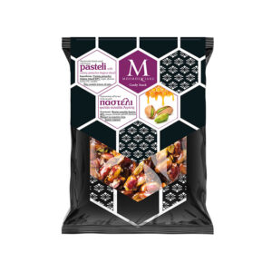 Παστέλι φιστίκι ποικιλία Αιγίνης σε λεπτές φέτες.